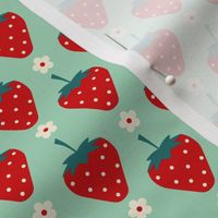 Strawberry and daisies - mint