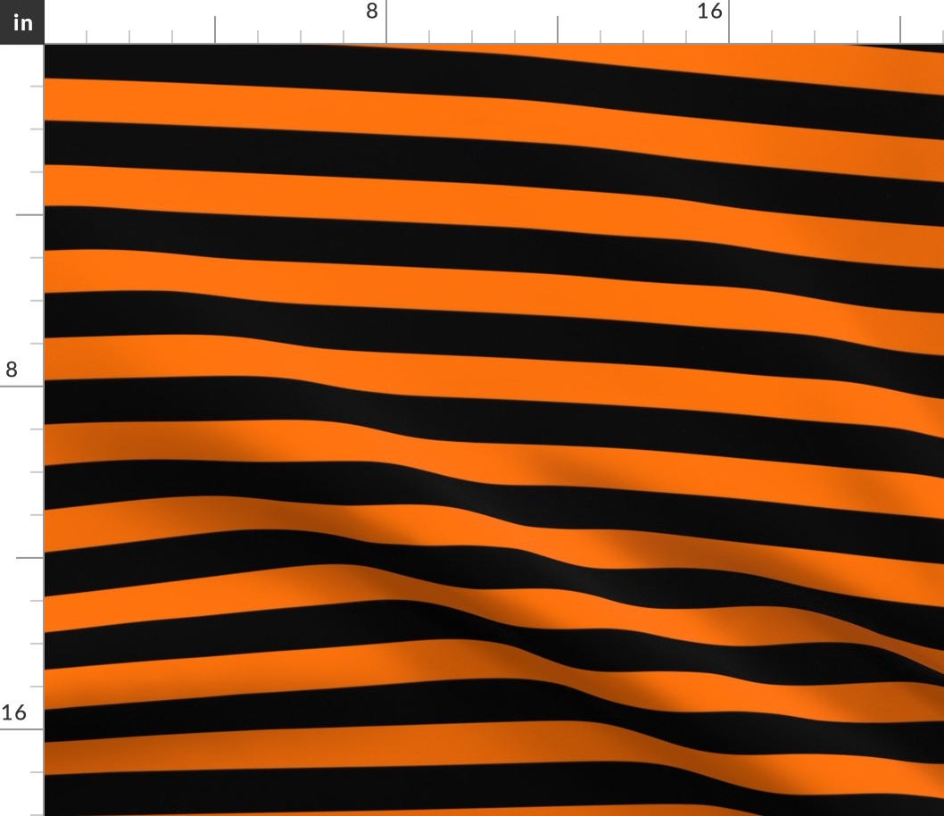 1 inch orange black stripes