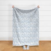 Blue sleeping smiling stars - watercolor starry dreamy pattern for modern sweet nursery kids baby - cute night sky - a060