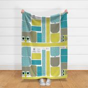 Geeky Owl Bag - TEAL - Linen-Cotton