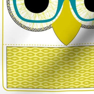 Geeky Owl Bag - TEAL - Linen-Cotton