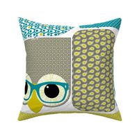 Geeky Owl Bag - TEAL - Linen-Cotton