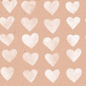 Hearts Stamp Beige