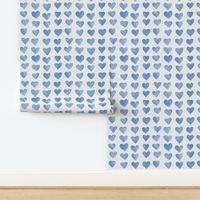 Hearts Stamp Blue Linen