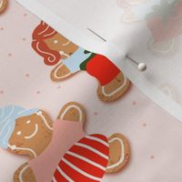 Retro Gingerbread Cookies - Pink