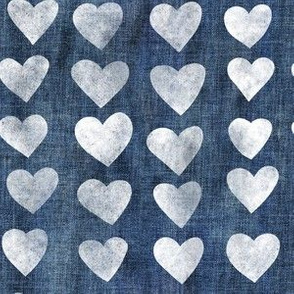 Hearts Stamp Darkt Denim