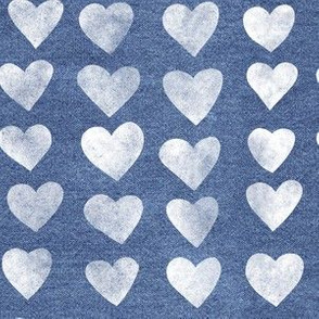 Hearts Stamp Light Denim