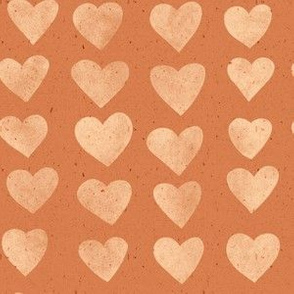 Hearts Stamp Orange