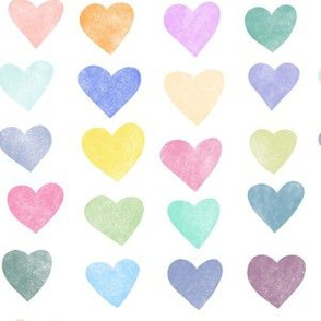 Hearts Stamp Pastel