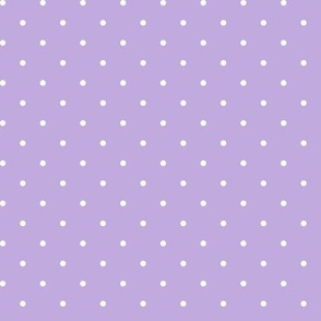 Swiss Dots white on lilac - tiny scale