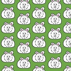 Rabbits_ White  - Floofy - GREEN