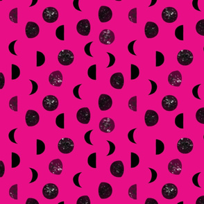 magenta speckled black moon phases