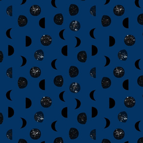 navy speckled black moon phases