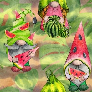 watercolor gnomes 3 flwrht