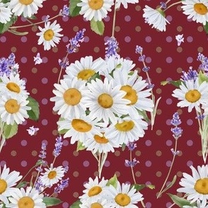 chamomile lavender garden flowers coordinate gnomes burgundy flwrht