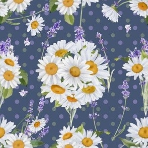 chamomile lavender garden flowers coordinate gnomes indigo blue flwrht