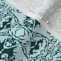 Damask style - sea green