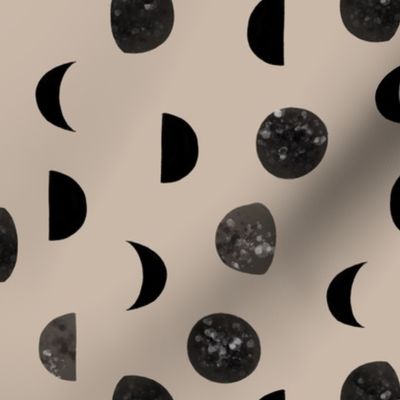 taupe speckled black moon phases