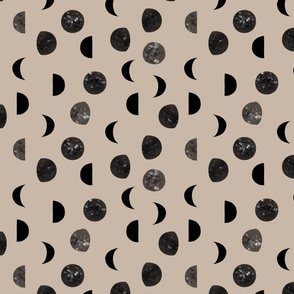 taupe speckled black moon phases