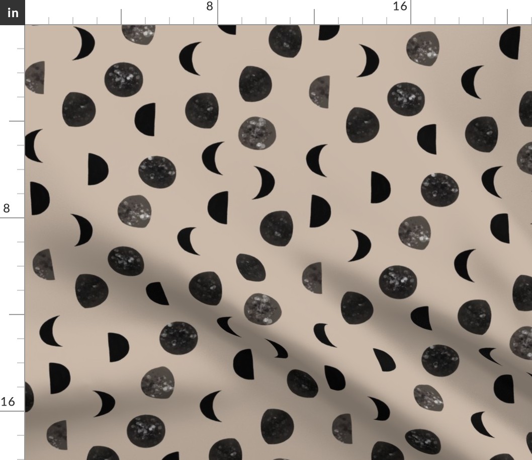 taupe speckled black moon phases