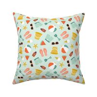 fun in the sun - beach / pool time fabric - light teal - LAD21