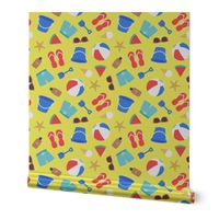 fun in the sun - beach / pool time fabric - yellow - LAD21