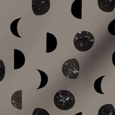 stone speckled black moon phases