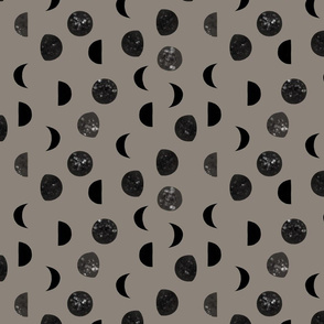 stone speckled black moon phases