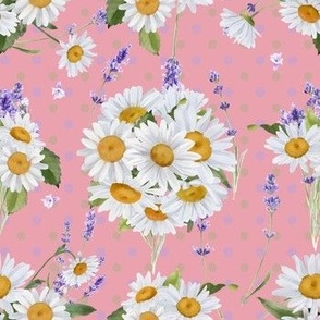 chamomile lavender garden flowers coordinate gnomes baby pink flwrht