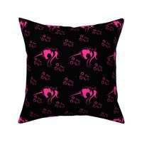 Hot Pink Unicorns with Stars Fabric