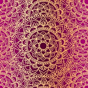 Pink and Gold Mandala Pattern