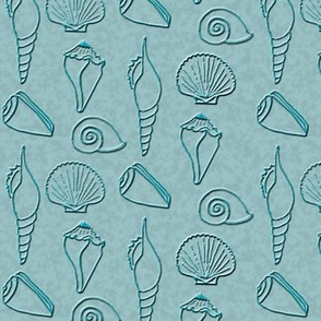 Textured Shells on Teal