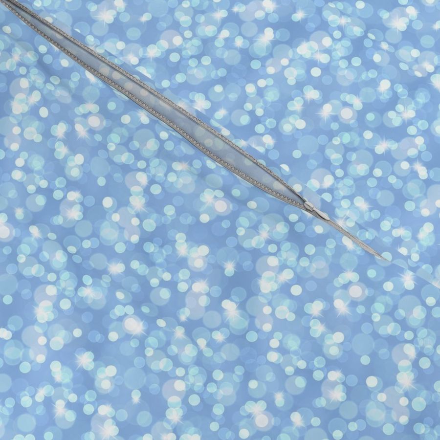 Small Sparkly Bokeh Pattern - Pale Cerulean Color