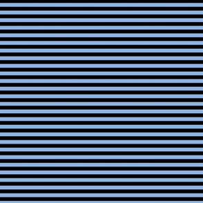 Small Pale Cerulean Bengal Stripe Pattern Horizontal in Black