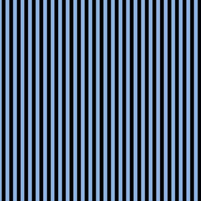 Small Pale Cerulean Bengal Stripe Pattern Vertical in Black