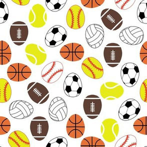 sports Easter eggs fabric - kids easter fabric -white