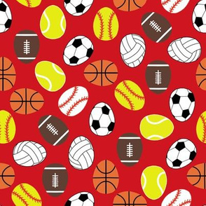 sports Easter eggs fabric - kids easter fabric -red