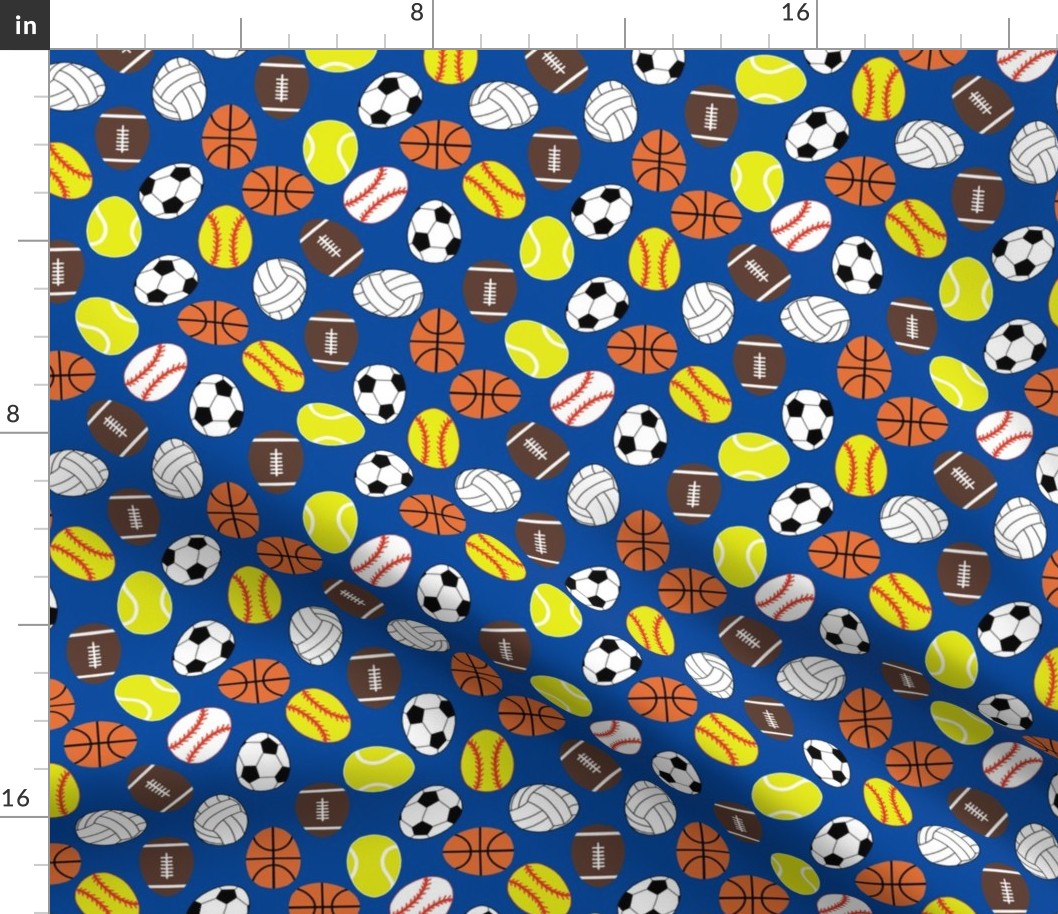 sports Easter eggs fabric - kids easter fabric -blue