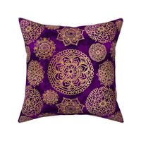 Purple and Gold Mandala Pattern