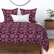 Purple and Gold Mandala Pattern