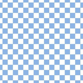 Checker Pattern - Pale Cerulean and White