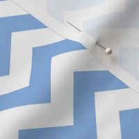 Chevron Pattern - Pale Cerulean and White