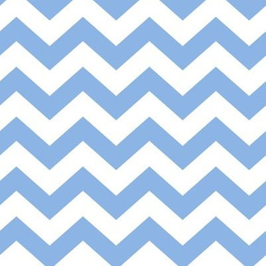 Chevron Pattern - Pale Cerulean and White