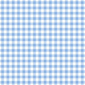 Small Gingham Pattern - Pale Cerulean and White