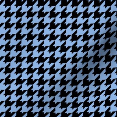 Houndstooth Pattern - Pale Cerulean and Black