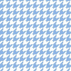Houndstooth Pattern - Pale Cerulean and White