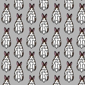 Rabbits_ Brown Spots  - Irresistable - GREY