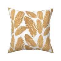 Gold Tropical Palm Leaf Pattern