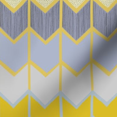 Contemporary Tribal Arrows - Yellow Gray