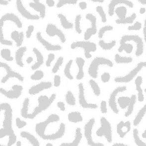 Grey Leopard Skin Print Gray White Cheetah